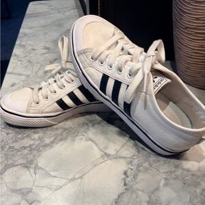 Adidas Kids Nizza Cloud White Canvas Sneakers
